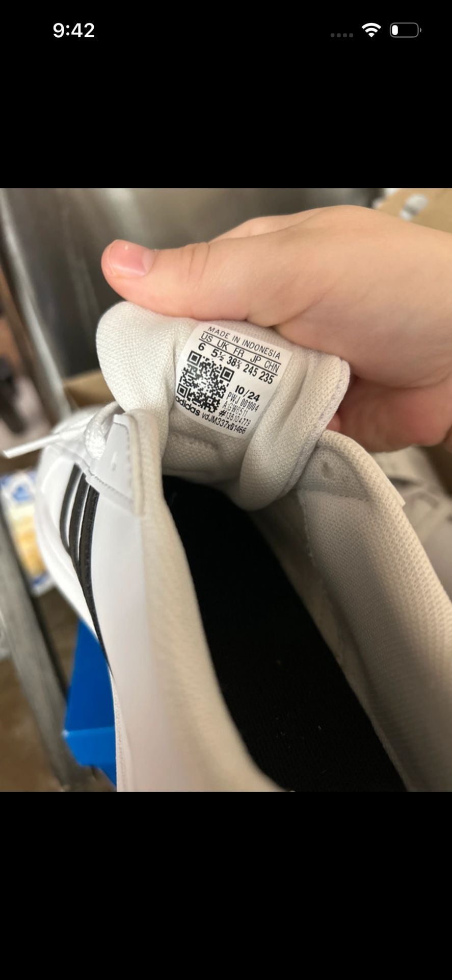 Adidas Grand Court 2.0 K Shoes White Black Size 6 US 7