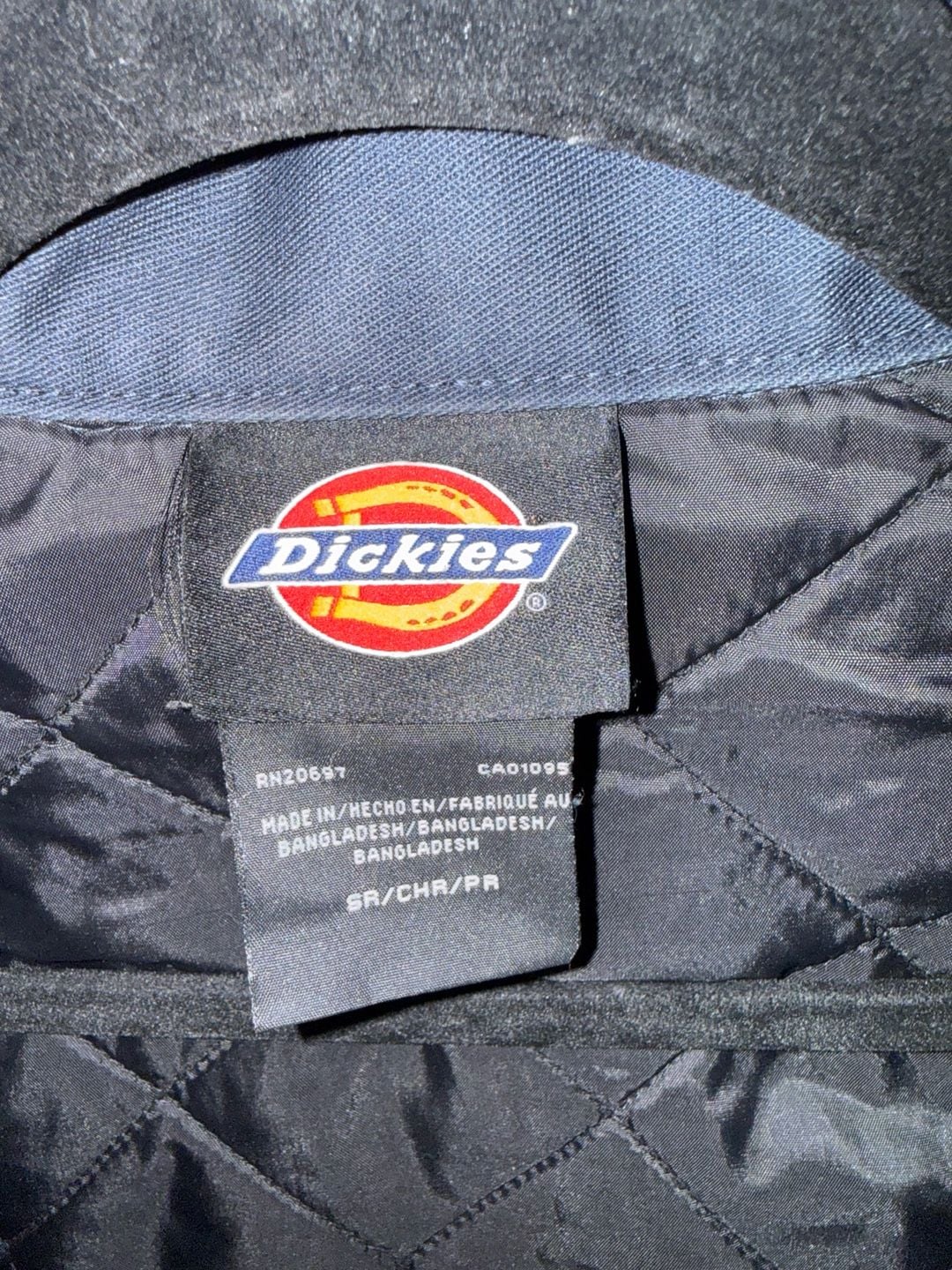 Dickies Insulated Eisenhower Work Jacket Navy Blue with Hang Twenty Spuds MacKenzie Patch 4