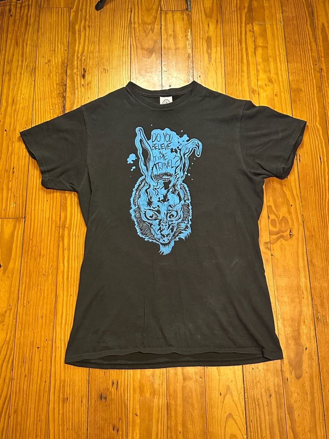 Donnie Darko Frank The Rabbit Do You Believe In Time Travel Graphic T-Shirt Medium 2