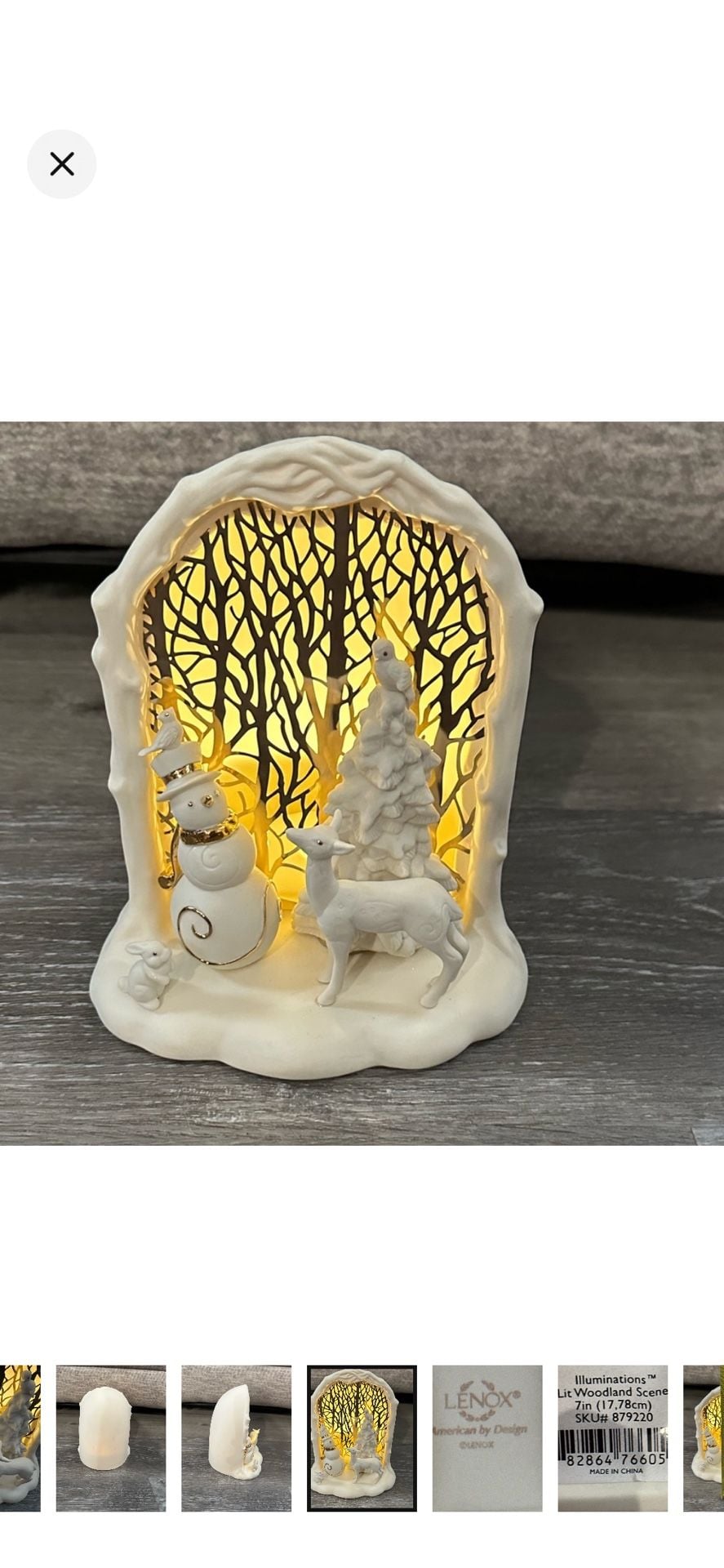 Lenox Illuminations Lit Woodland Scene 7in Christmas Figurine 1