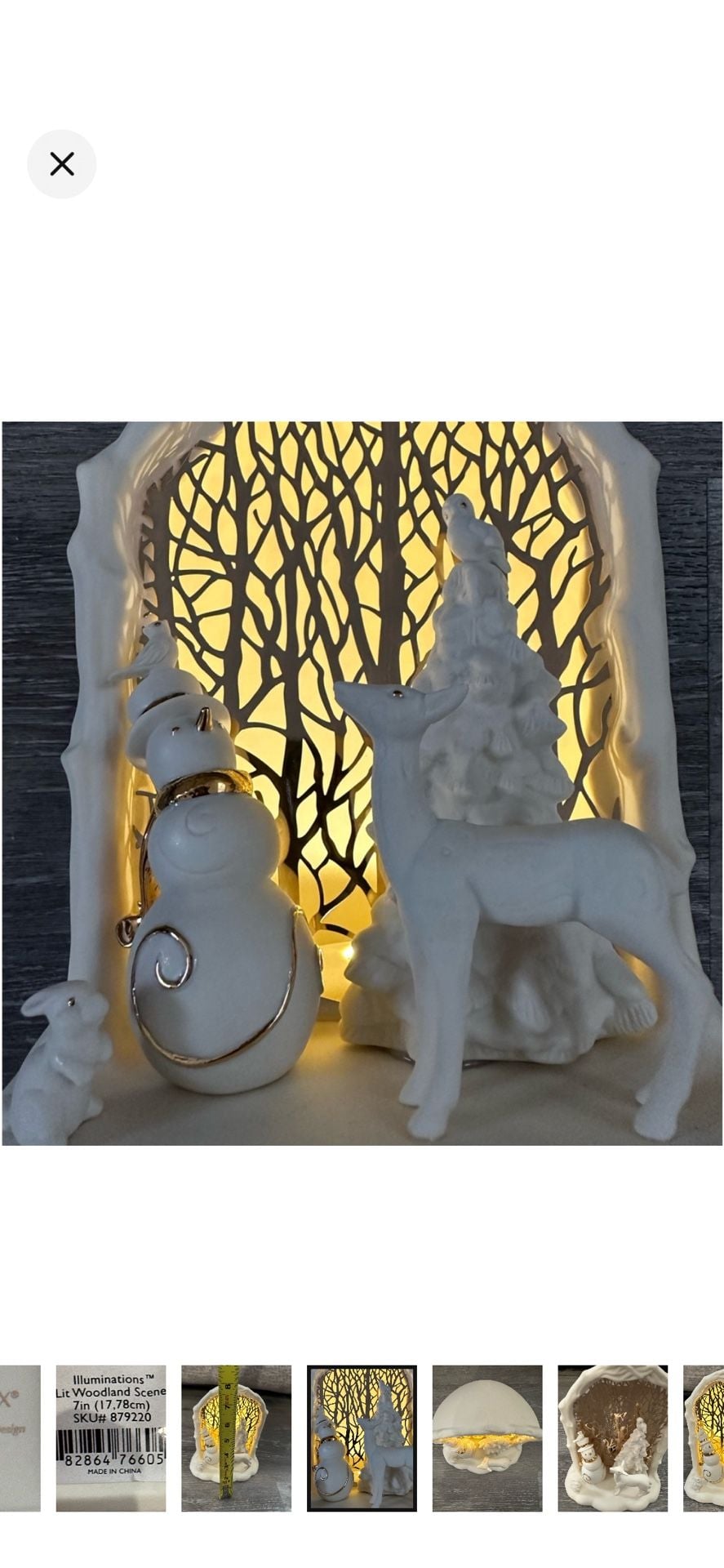 Lenox Illuminations Lit Woodland Scene 7in Christmas Figurine 2