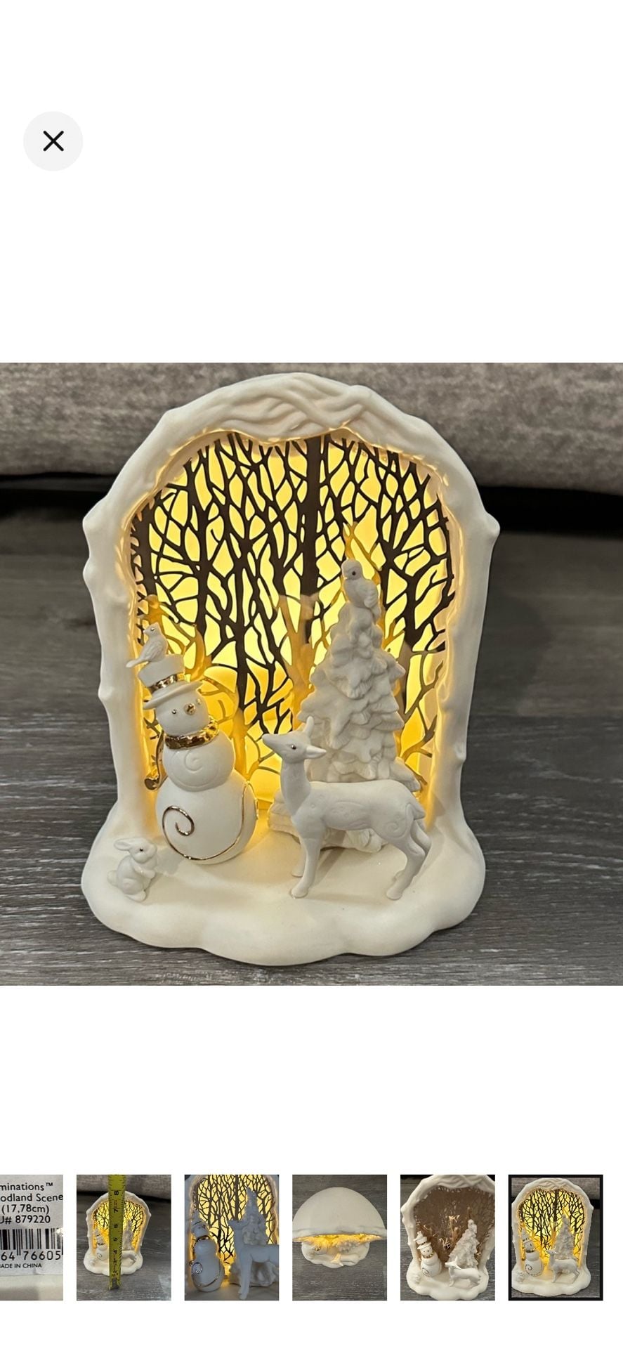 Lenox Illuminations Lit Woodland Scene 7in Christmas Figurine 3