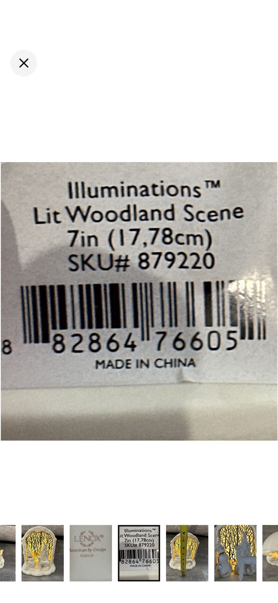 Lenox Illuminations Lit Woodland Scene 7in Christmas Figurine 5