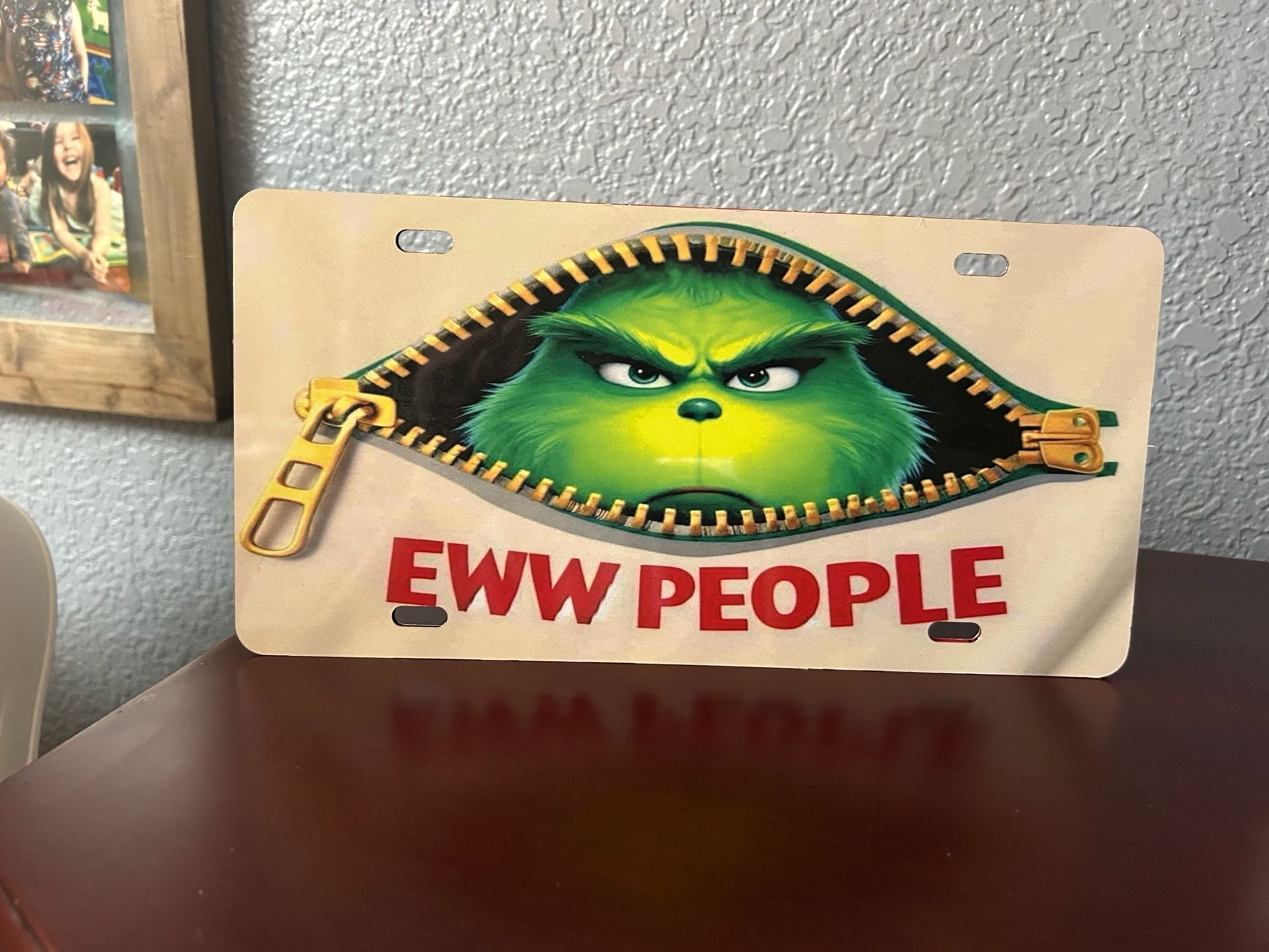 The Grinch Eww People Novelty License Plate Metal Car Tag 1