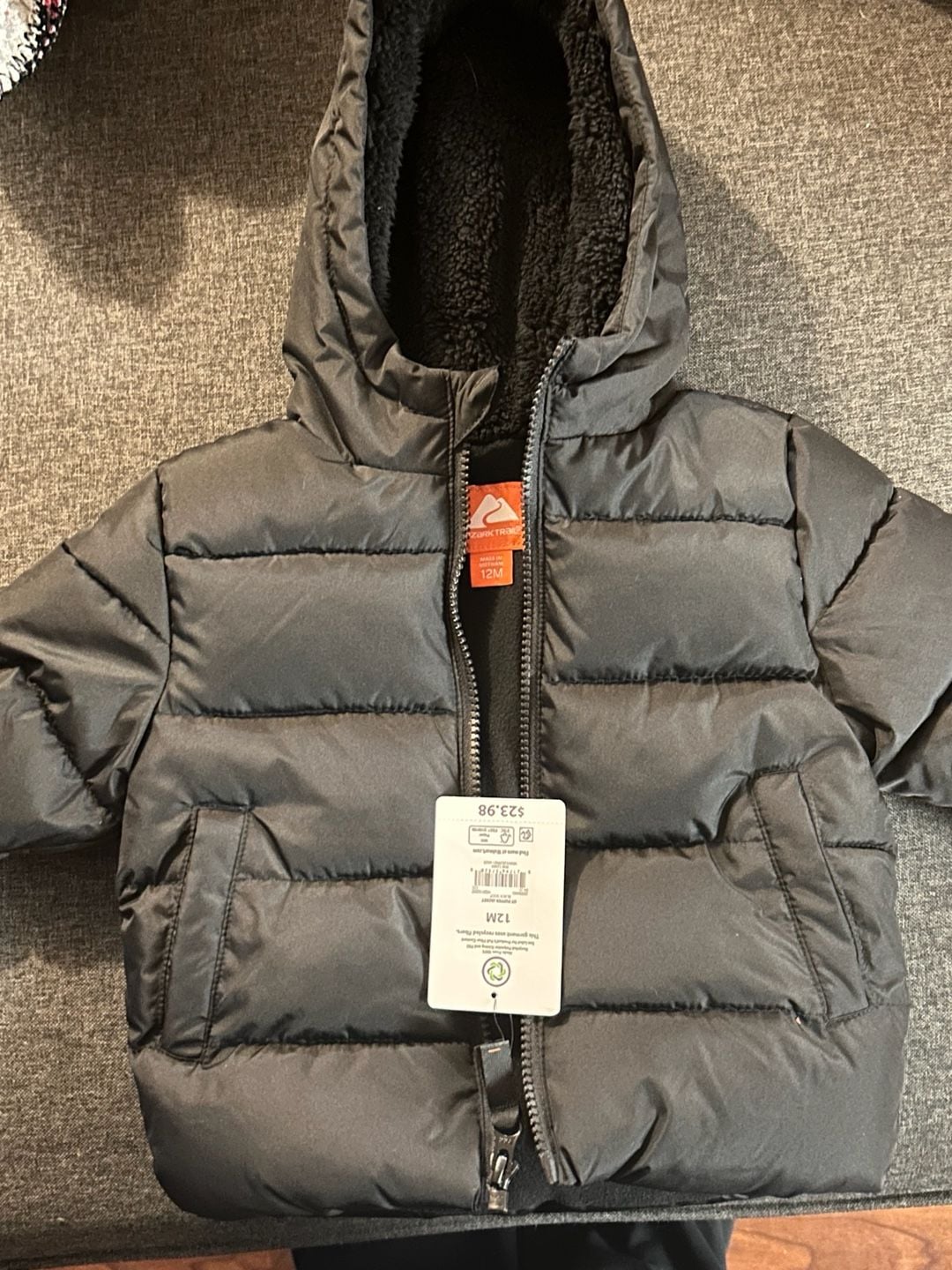 Ozark Trail Toddler Heavyweight Puffer Jacket Size 12M Black 2