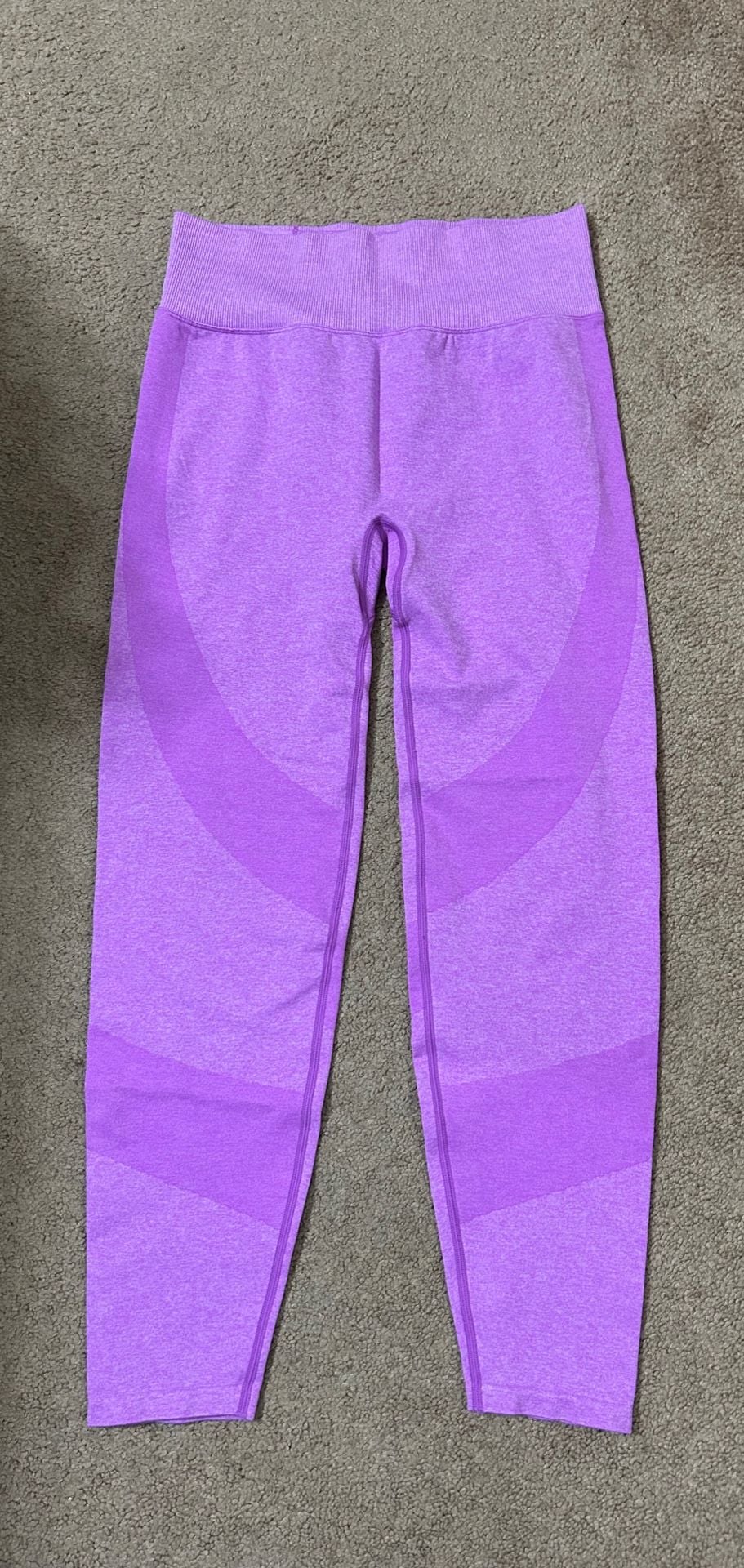 Victoria's Secret PINK Active Purple Seamless High Waist Leggings Size L 2