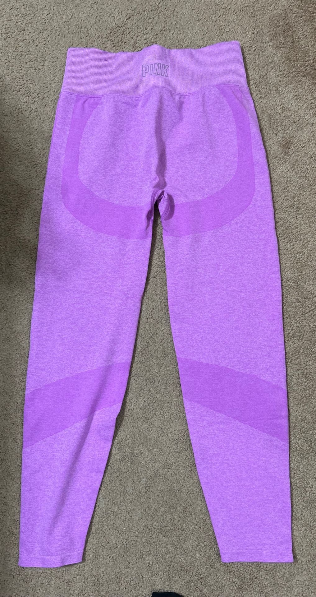 Victoria's Secret PINK Active Purple Seamless High Waist Leggings Size L 3