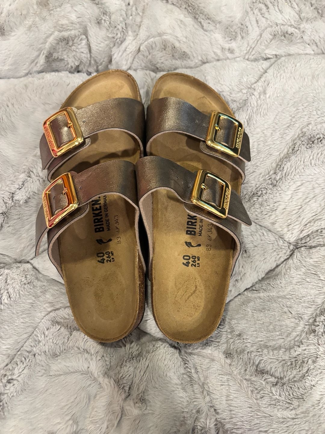 Birkenstock Arizona Big Buckle Graceful Taupe Sandals Size 40 3