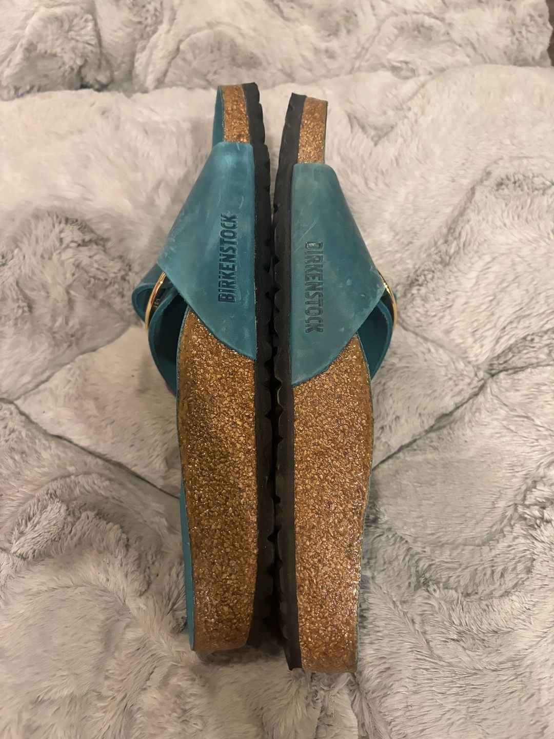 Birkenstock Madrid Big Buckle Oiled Leather Sandals Biscay Bay Size 40 4