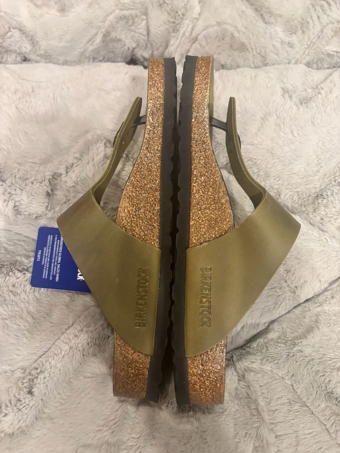 Birkenstock Gizeh Big Buckle Olive Oiled Leather Sandals Size 40 4
