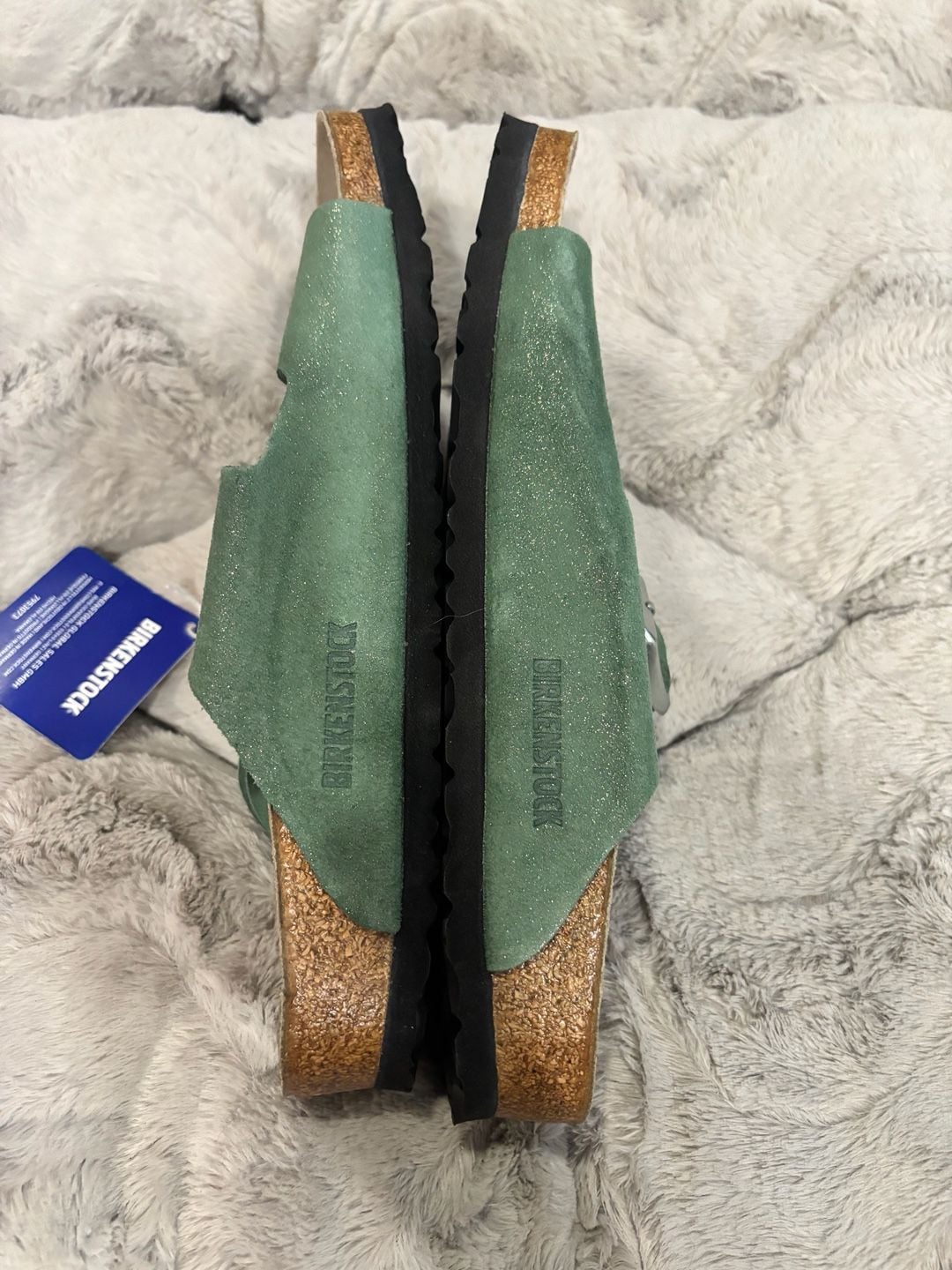 Birkenstock Arizona Shimmering Thyme Suede Leather Sandals 4