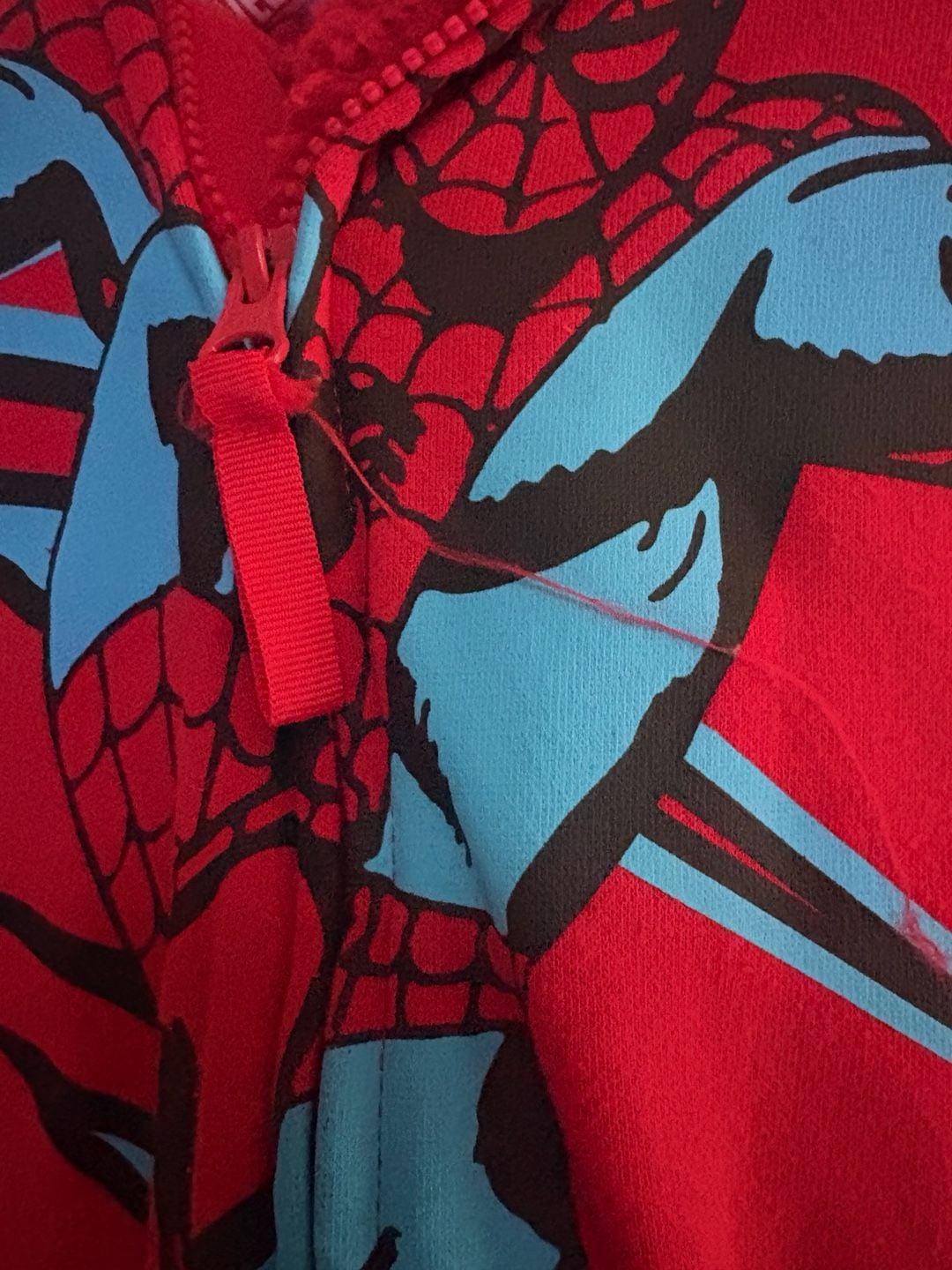 Marvel Spider-Man Sherpa Lined Zip-Up Boys Jacket Size 4T 2