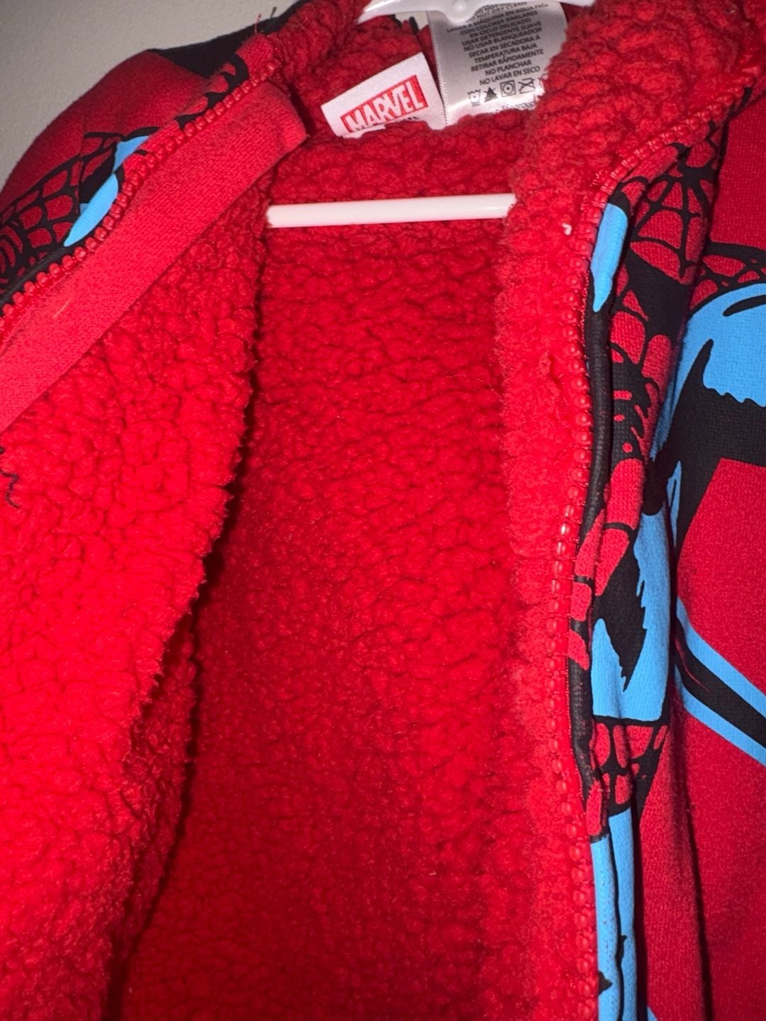 Marvel Spider-Man Sherpa Lined Zip-Up Boys Jacket Size 4T 3
