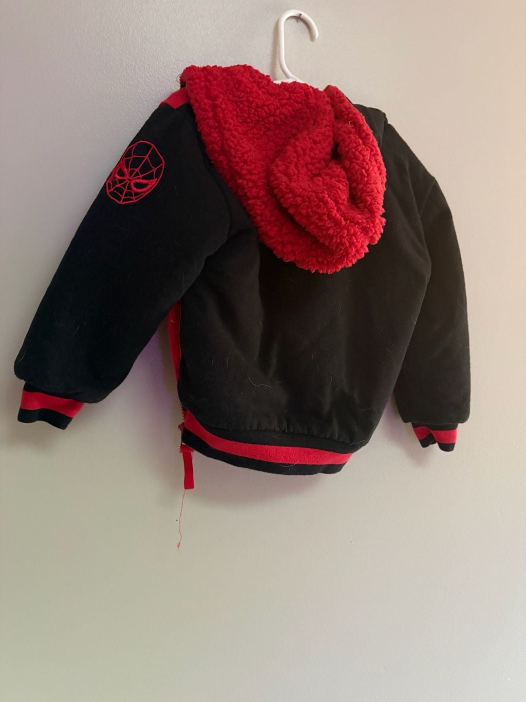 Marvel Spider-Man Sherpa Lined Zip-Up Boys Jacket Size 4T 6