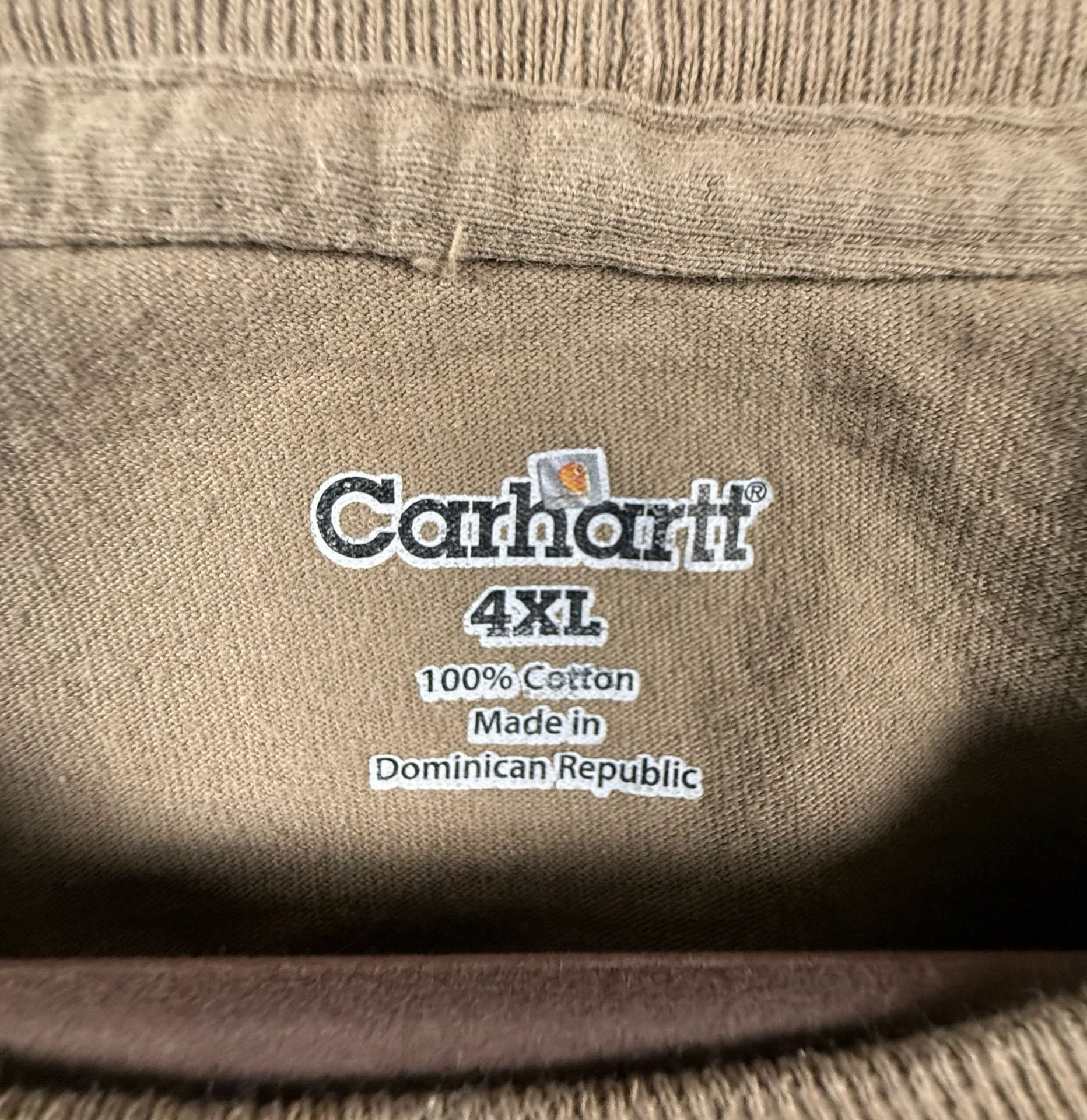 Carhartt K87 Workwear Short Sleeve Pocket T-Shirt Tan Brown Men's 4XL 2
