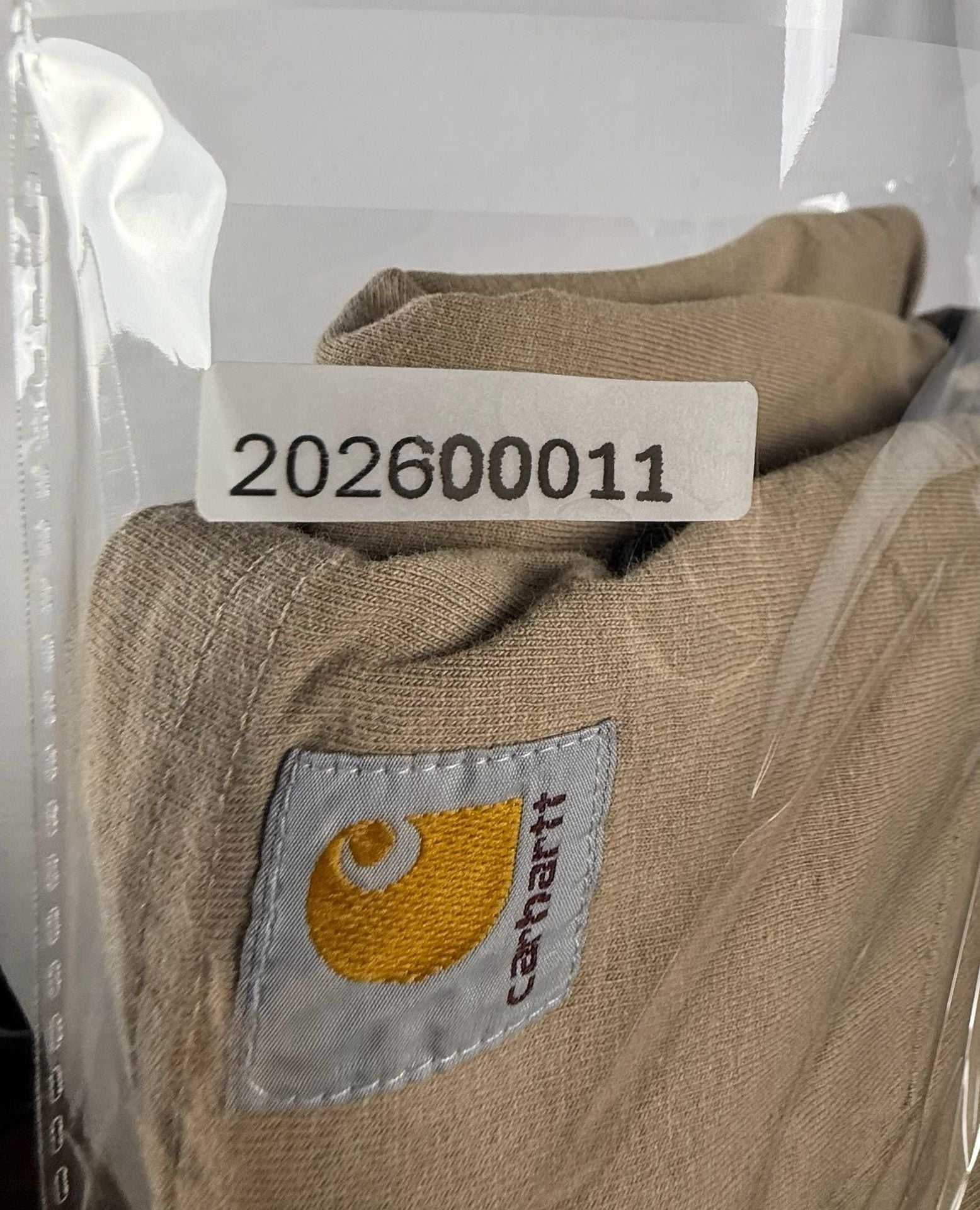 Carhartt K87 Workwear Short Sleeve Pocket T-Shirt Tan Brown Men's 4XL 5