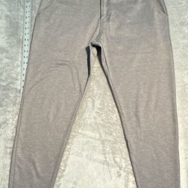 YOUNGLA Men's Gray Chino Trousers Tapered Fit Size 36x32
