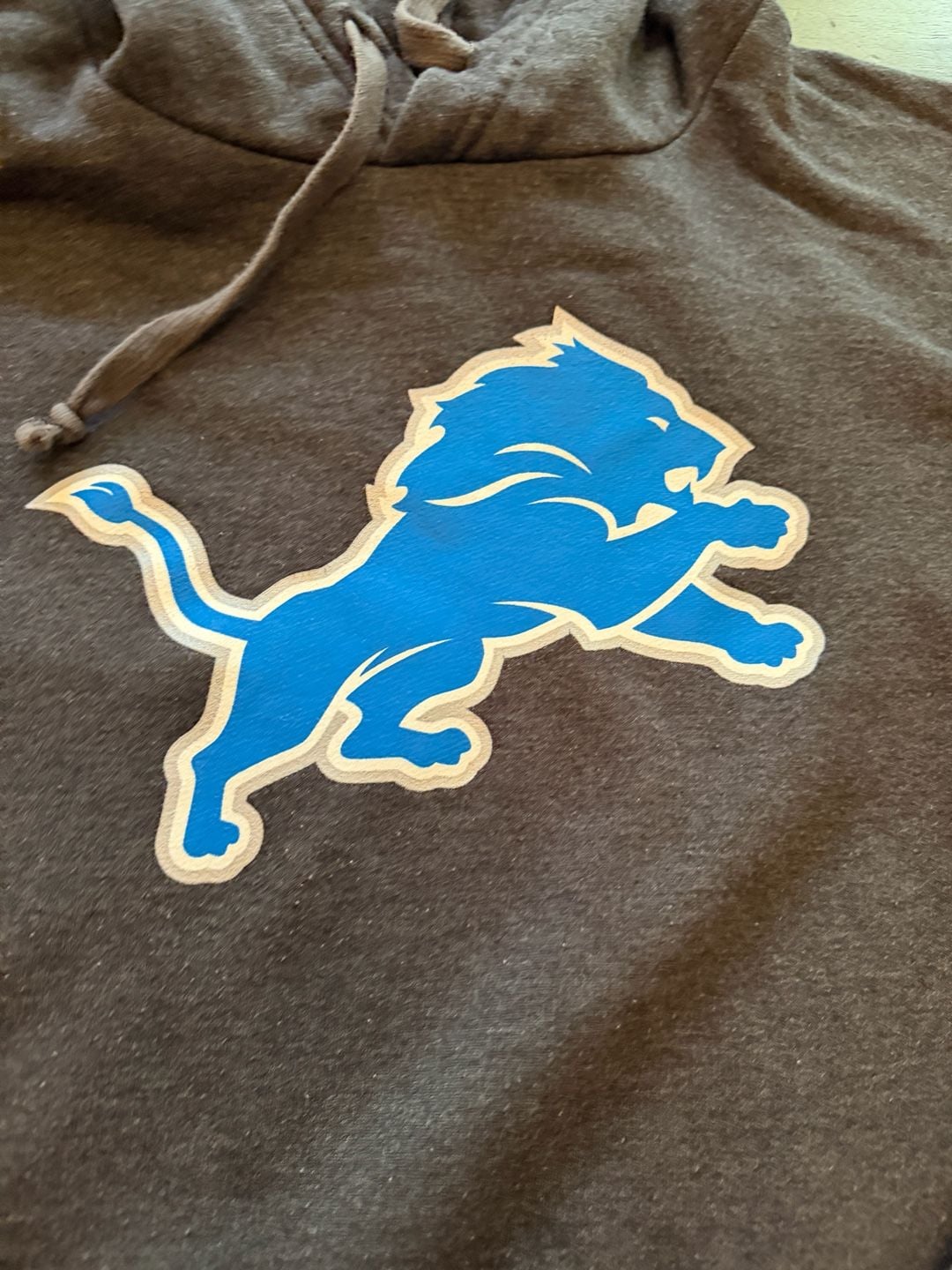 Detroit Lions Charcoal Gray Primary Team Logo Pullover Hoodie 3