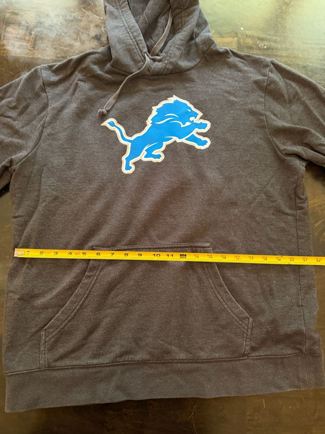 Detroit Lions Charcoal Gray Primary Team Logo Pullover Hoodie 6