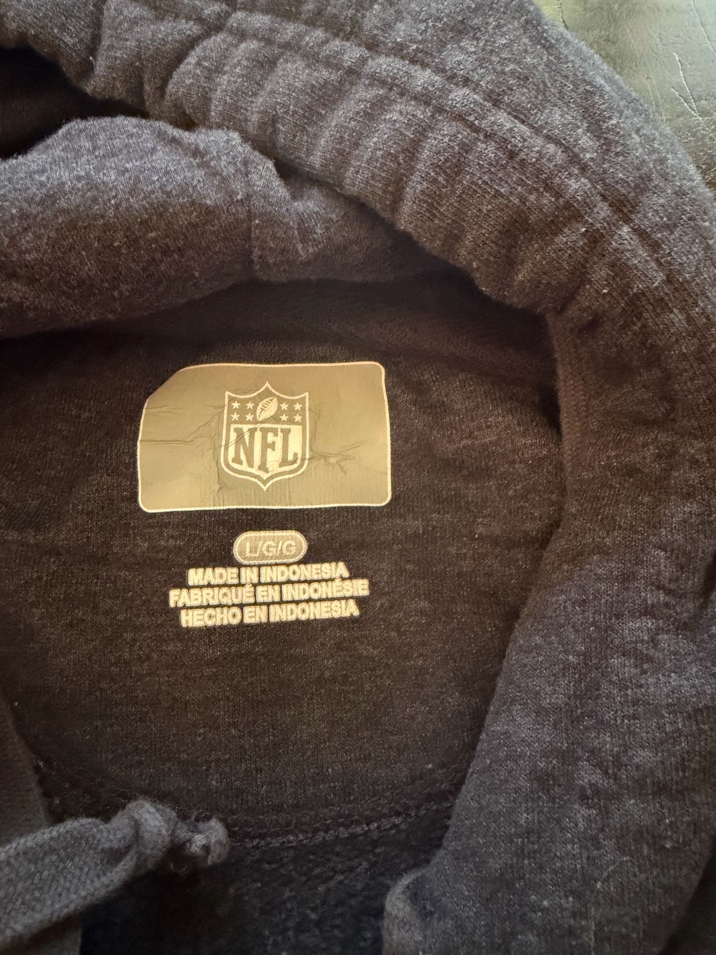 Detroit Lions Charcoal Gray Primary Team Logo Pullover Hoodie 8