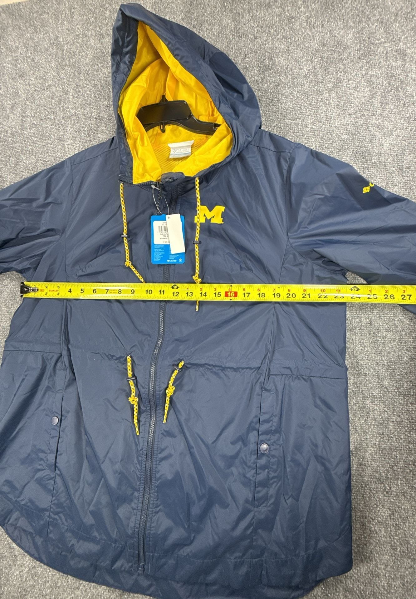 Columbia Navy Michigan Wolverines NCAA Lily Park Jacket - Women's XL New 9