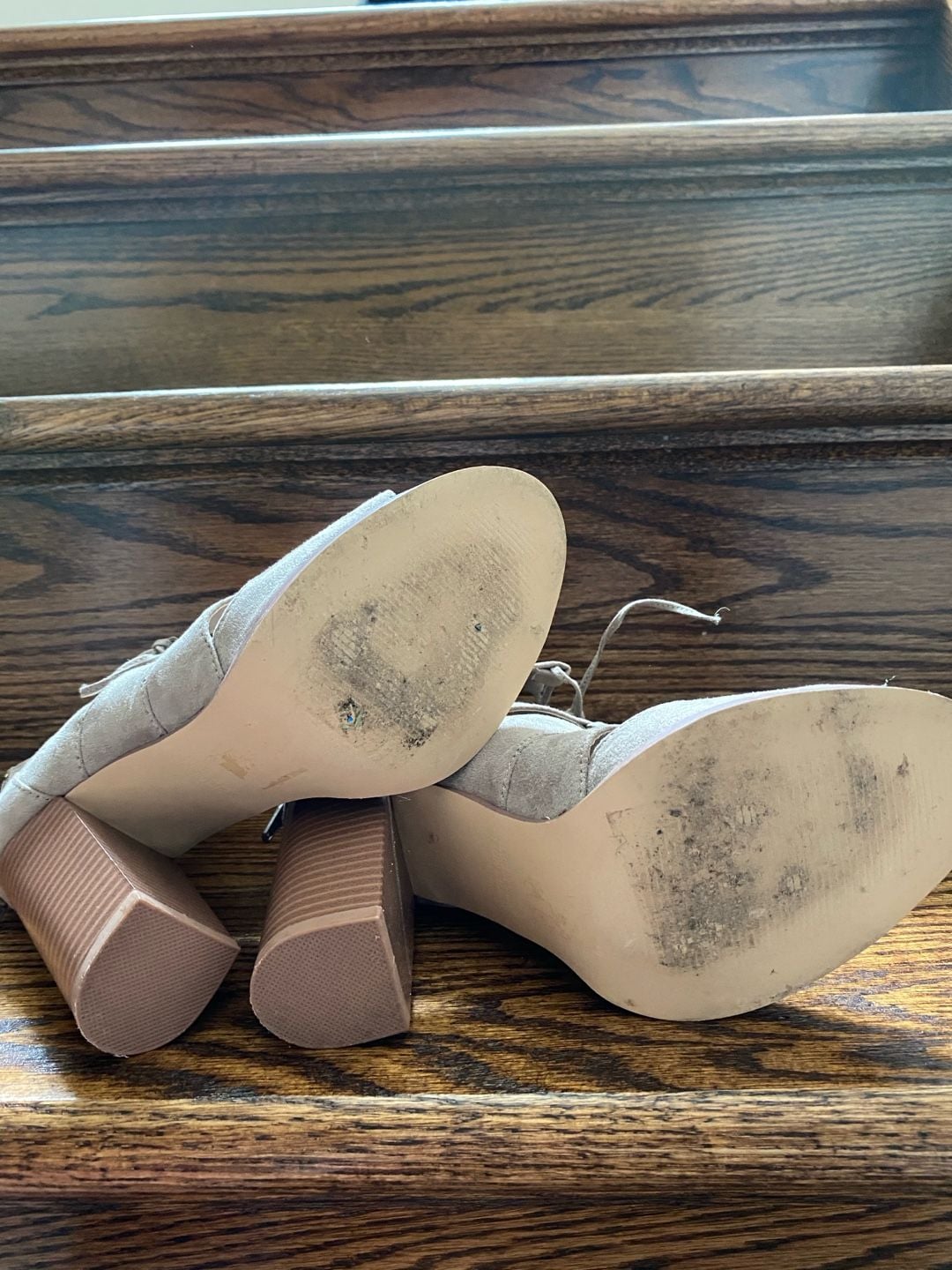Forever 21 Shoes / Heels/Medi Lace Up - Open Toe Taupe Size 6 New 5
