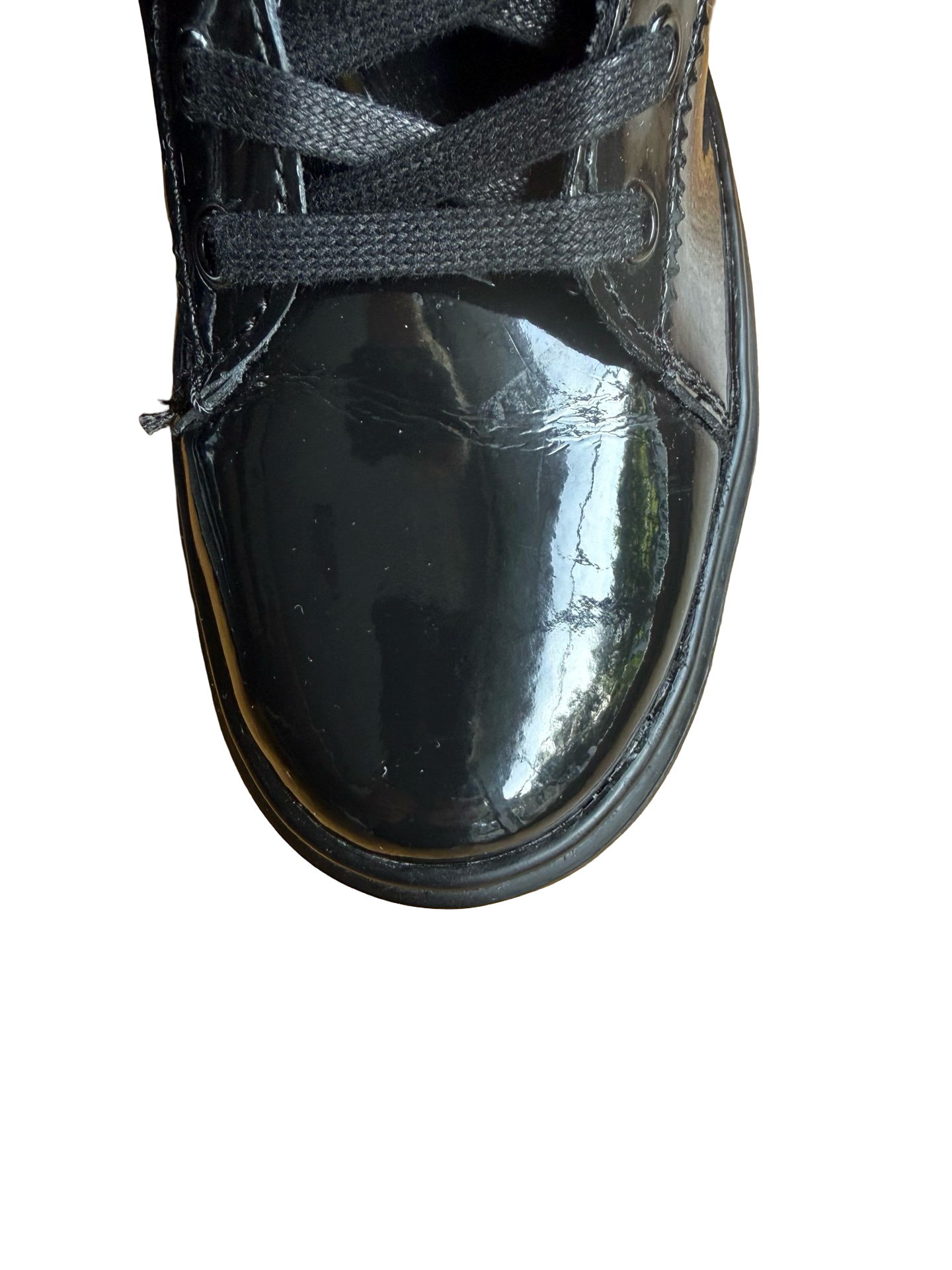 Women’s Dr. Martens Mix Black Patent Leather Lace-Up Boots Size 5 UK / 7 US 6