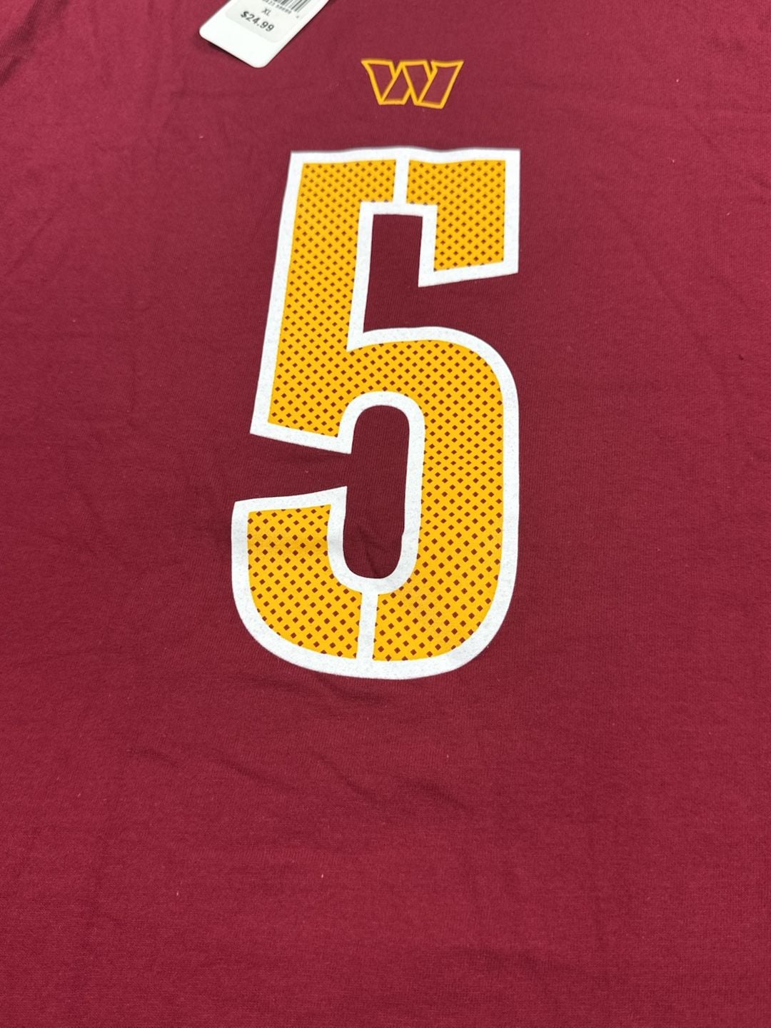 Washington Commanders NFL Jayden Daniels #5 T-Shirt - Burgundy XL NWT 3