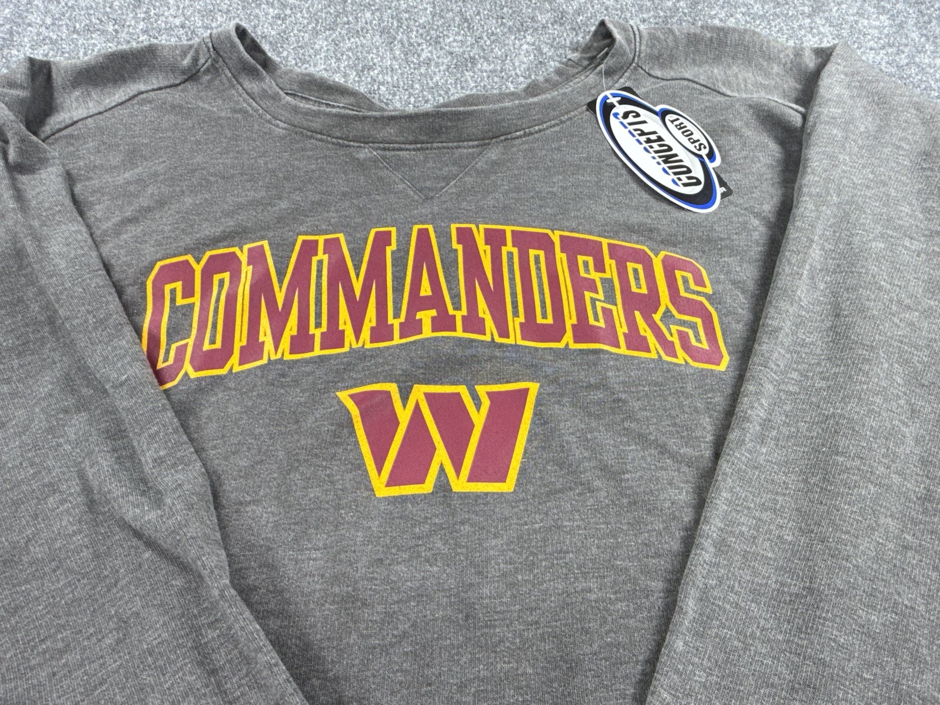 Washington Commanders Concepts Sport Women's Gray Sweatshirt - Size 3X NWT 3
