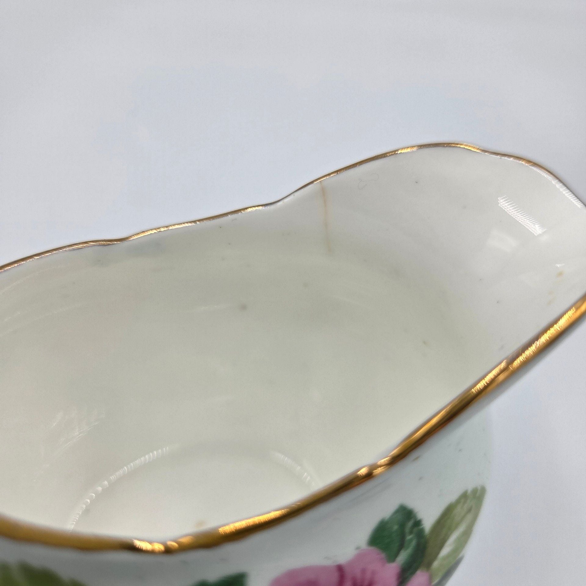 Paragon Fine Bone China Creamer with Pink and White Roses and Gold Gilt 5