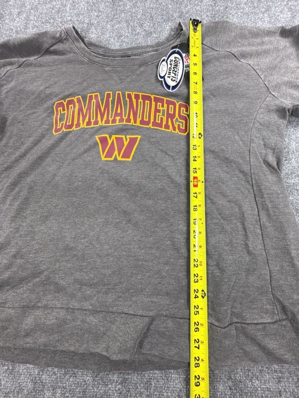 Washington Commanders Concepts Sport Women's Gray Sweatshirt - Size 3X NWT 10