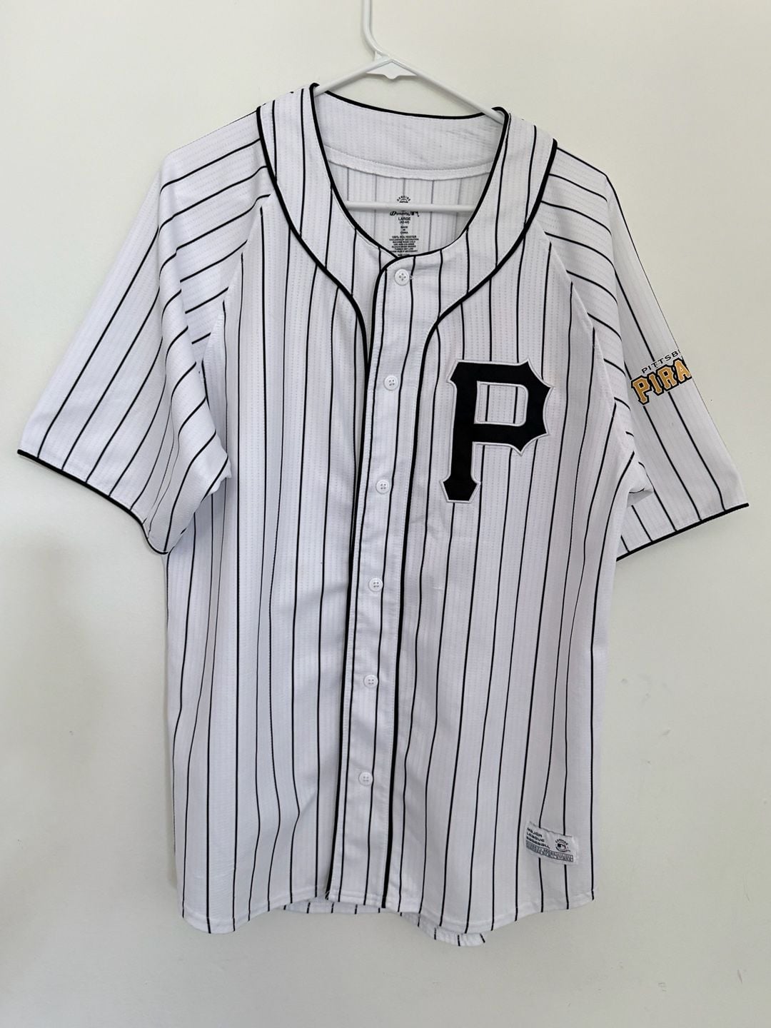 Pittsburgh Pirates MLB Dynasty Series Pinstripe Baseball Jersey Size Large 2