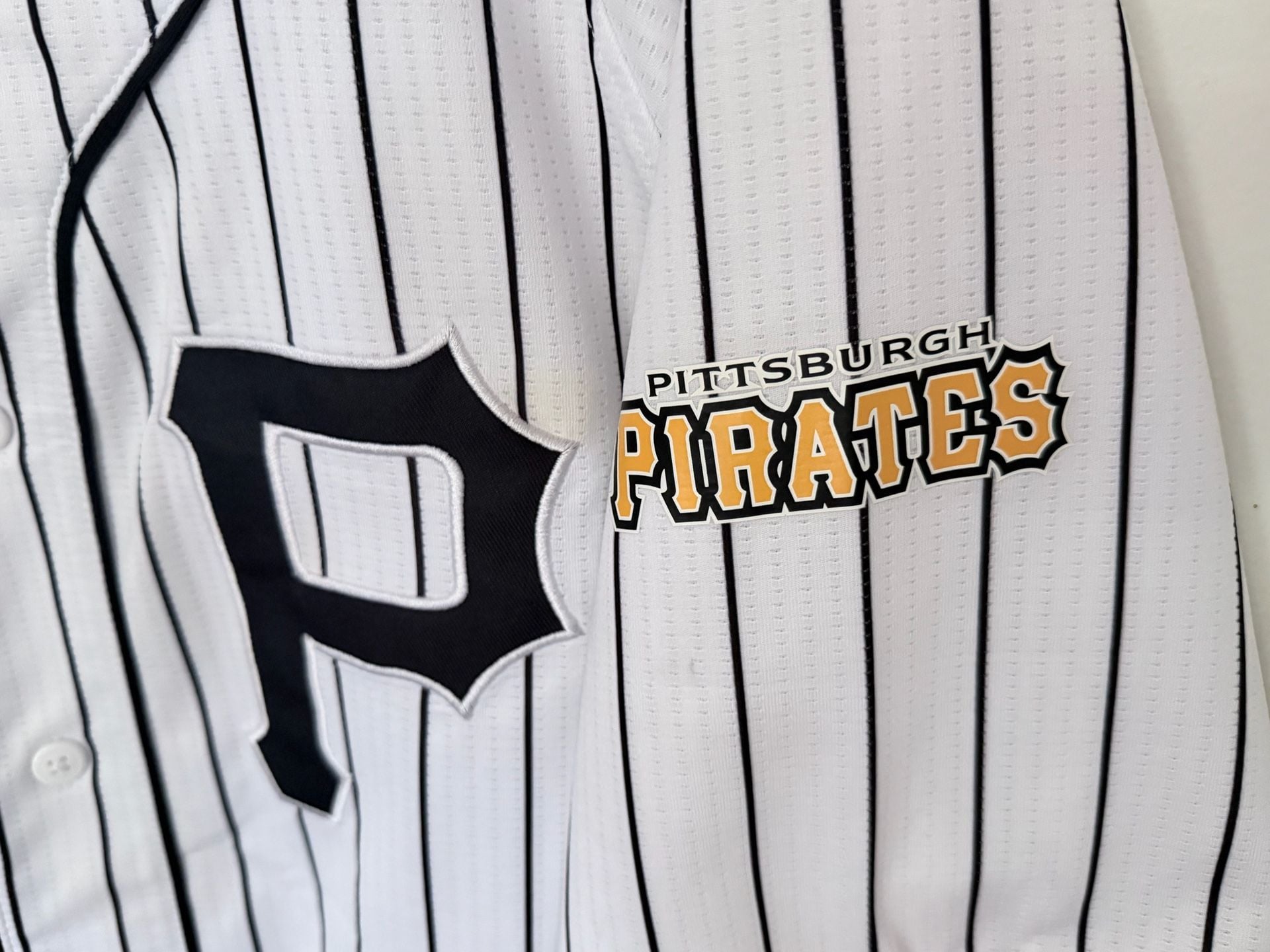 Pittsburgh Pirates MLB Dynasty Series Pinstripe Baseball Jersey Size Large 3