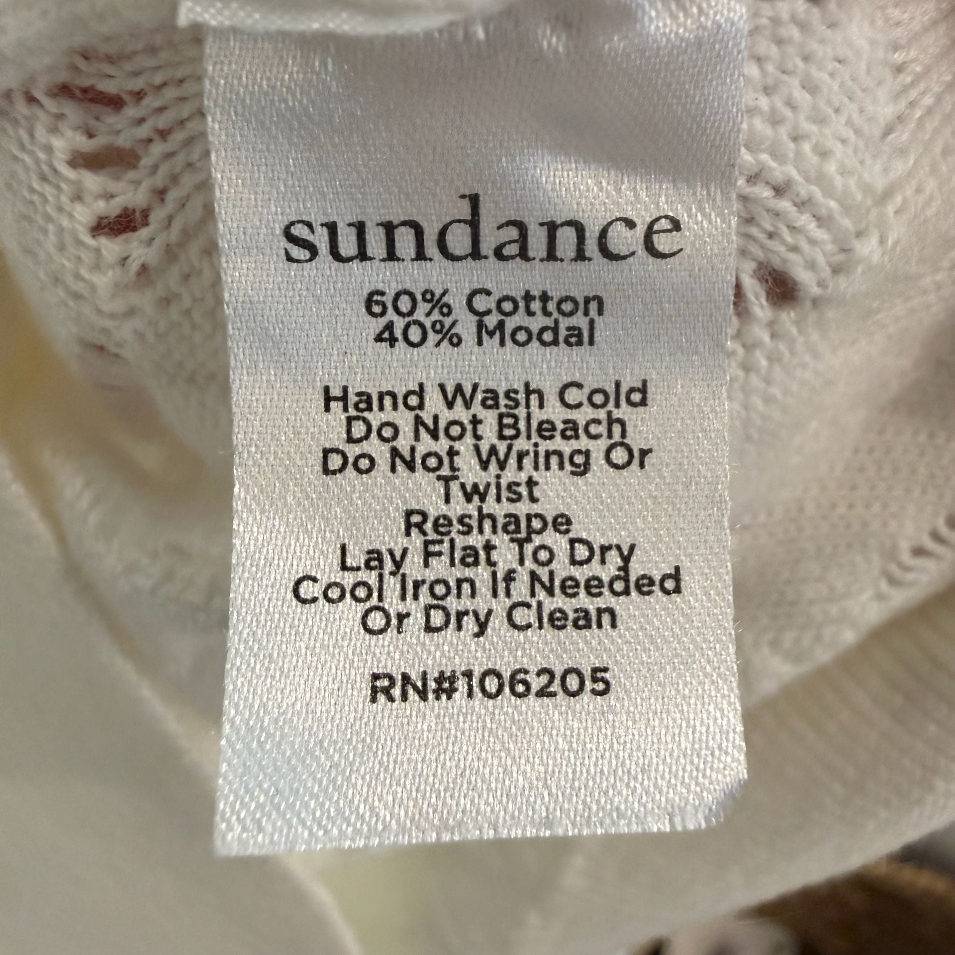 Sundance Cream Pointelle Knit Long Sleeve Sweater With Ruffle Mock Neck 5