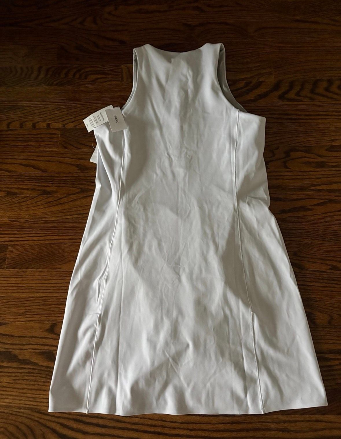 Spanx The Get Moving Zip Front Dress Vivid White Size M 7
