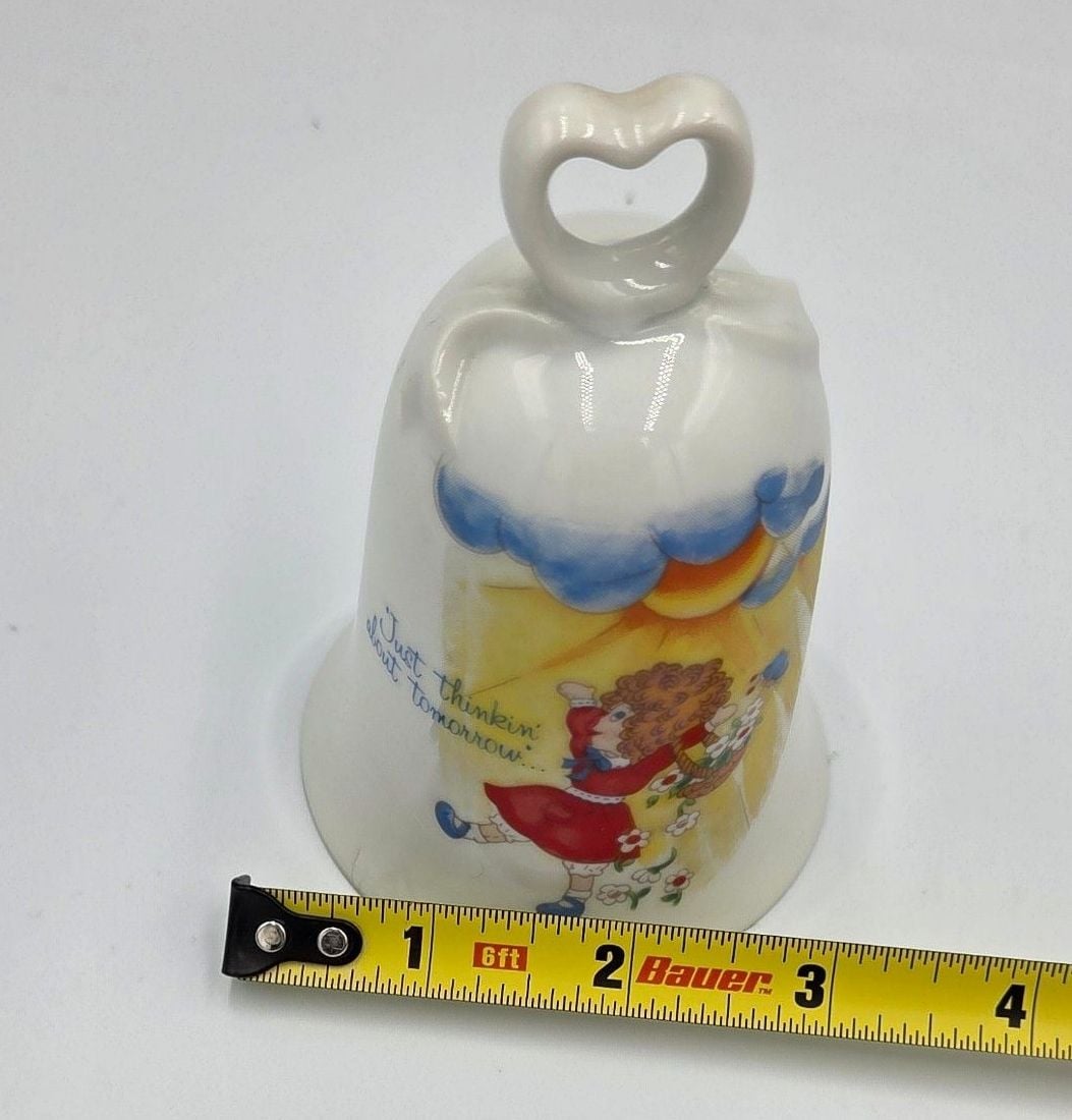 Vtg 1982 Applause Little Orphan Annie Porcelain Bell Just Thinkin About Tomorrow 9