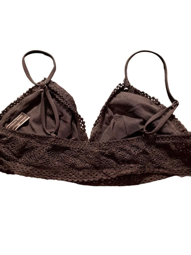 Victoria's Secret Black Lace Triangle Bralette 4