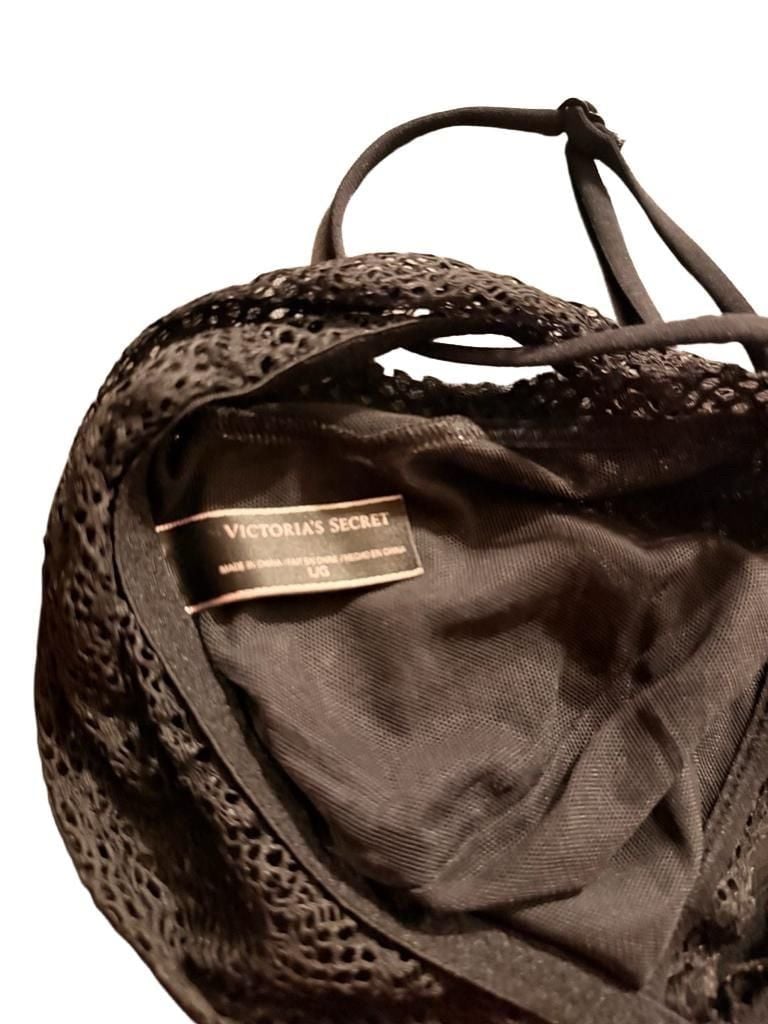 Victoria's Secret Black Lace Triangle Bralette 8