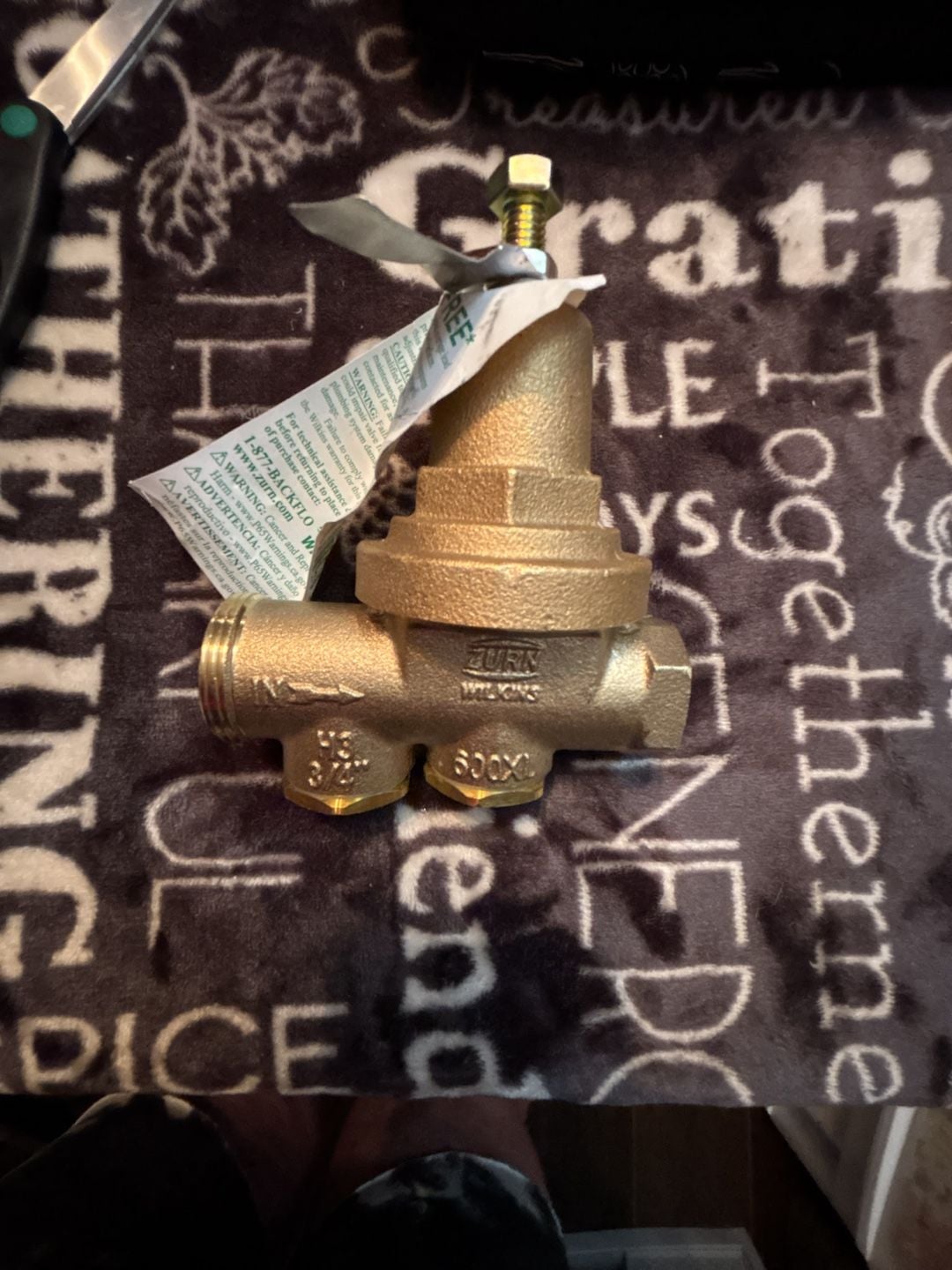 Zurn Wilkins 600XL 3/4" Water Pressure Reducing Valve 1