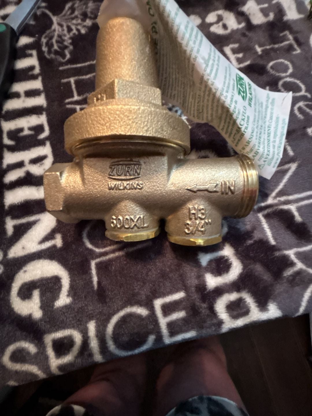 Zurn Wilkins 600XL 3/4" Water Pressure Reducing Valve 3
