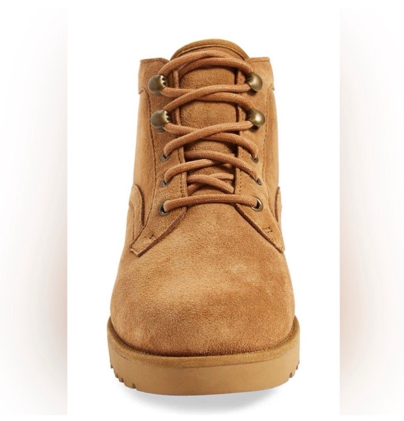 UGG Women's Bethany Lace Up Sheepskin Chukka Booties Chestnut Suede 4
