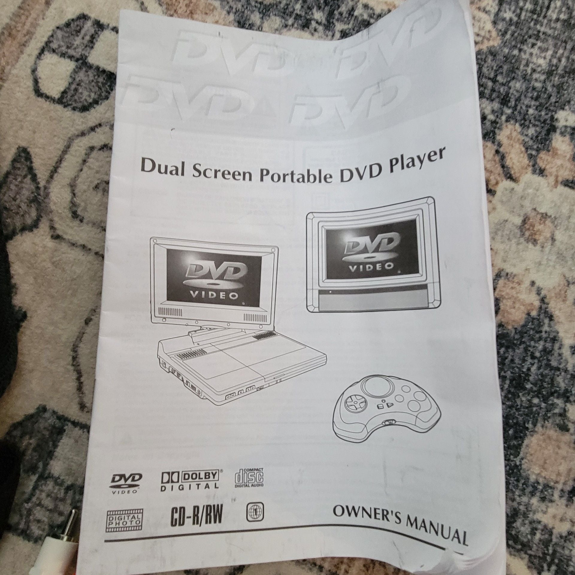 Durabrand Dual-7C Portable DVD Player with Dual Screens and Accessories 9