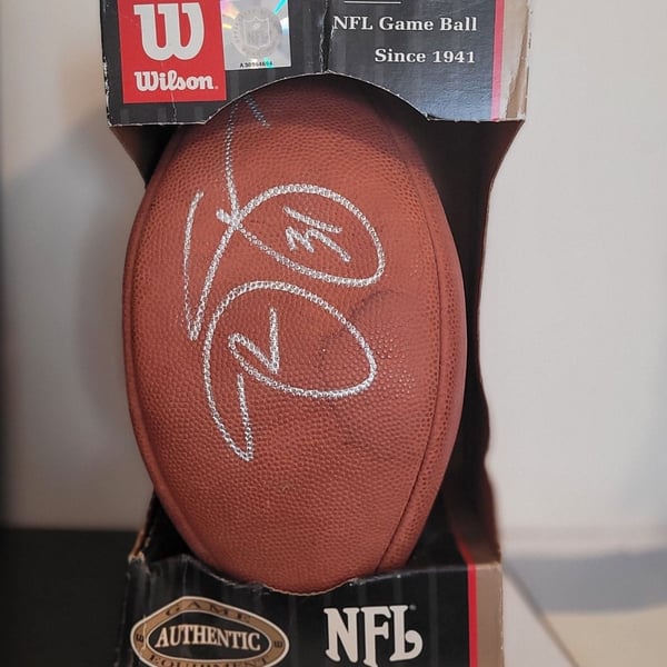 Jason Sehorn Signed Wilson Official NFL Football-BC Sports Collectables COA