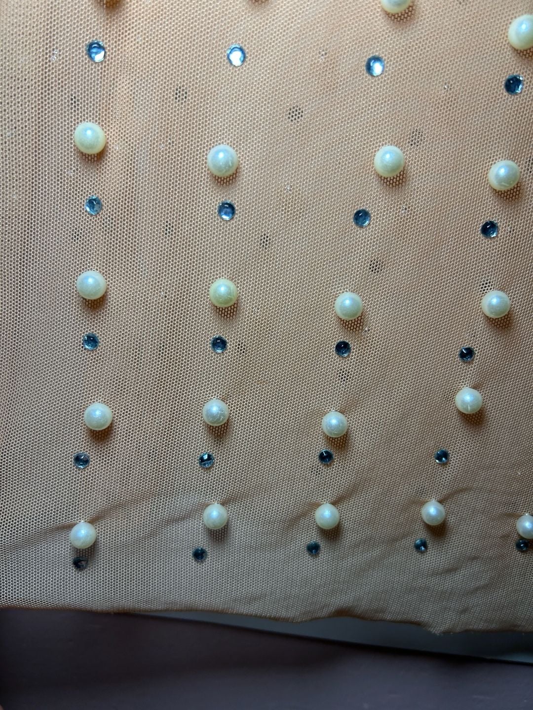 OPPA! Peach Mesh Pearl and Rhinestone Embellished Tank Top| Size 1X 6