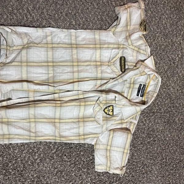 Ecko Unltd Plaid Short Sleeve Button-Down Shirt Size Small