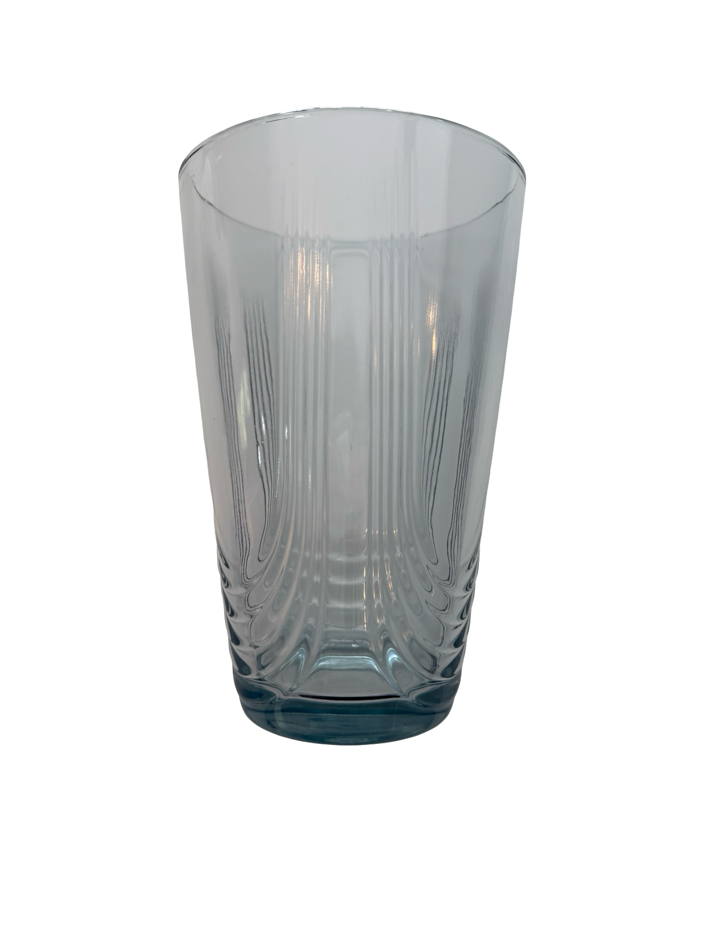 Clear Glass Ribbed Flower Vase 2