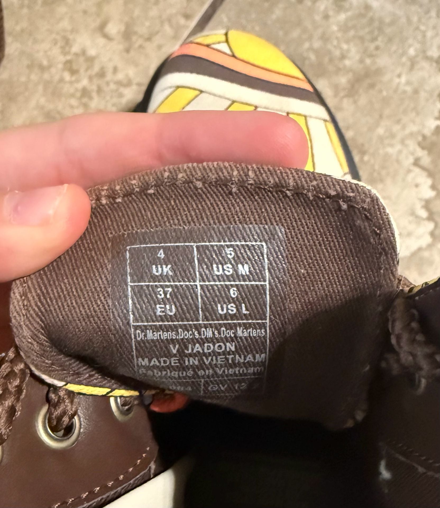 Dr. Martens Jadon Retro Ray Kemble Canvas Platform 8-Eye Boots 10