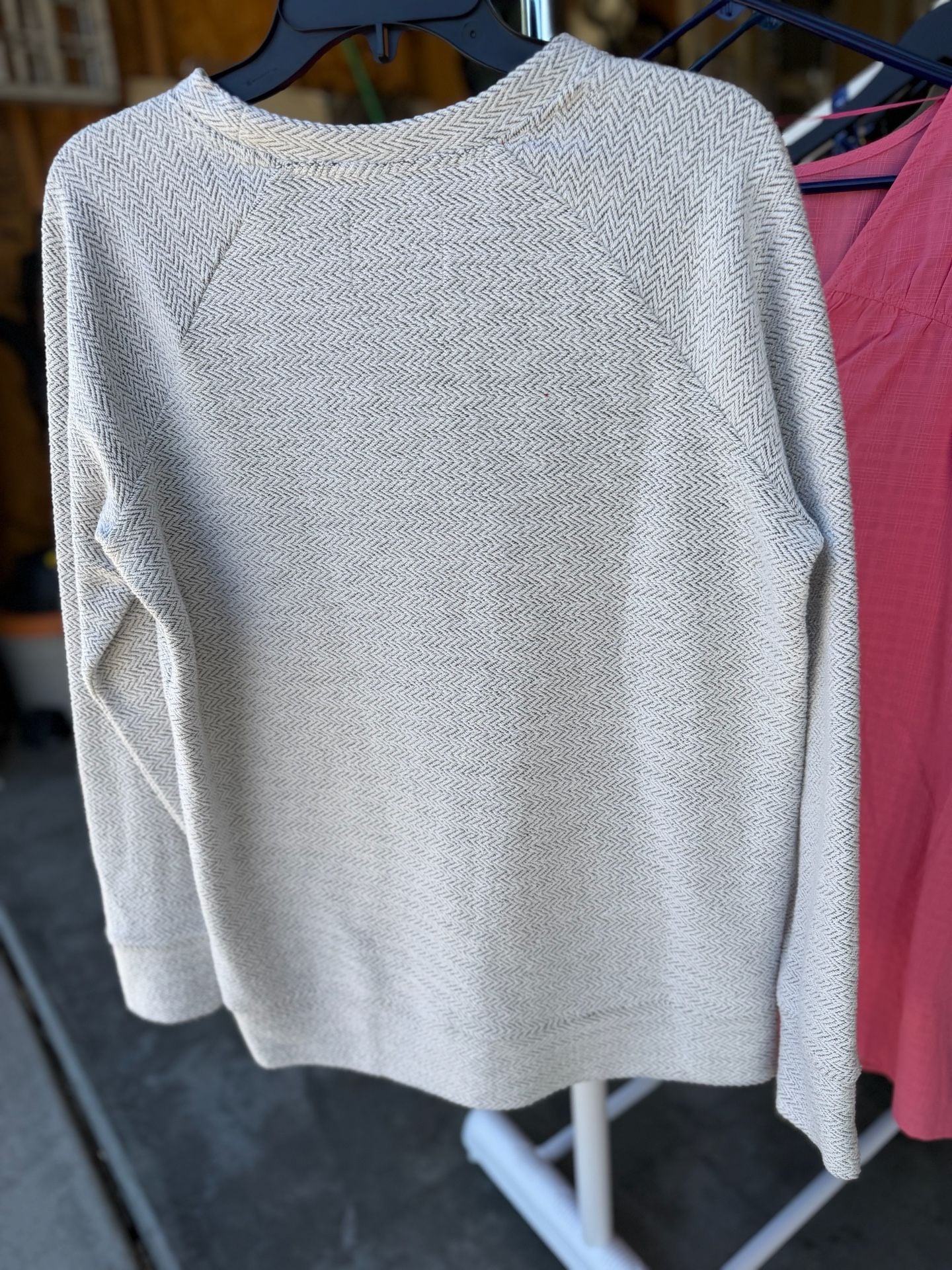 Champion Authentic Athleticwear Gray Herringbone Crewneck Sweatshirt Medium 3