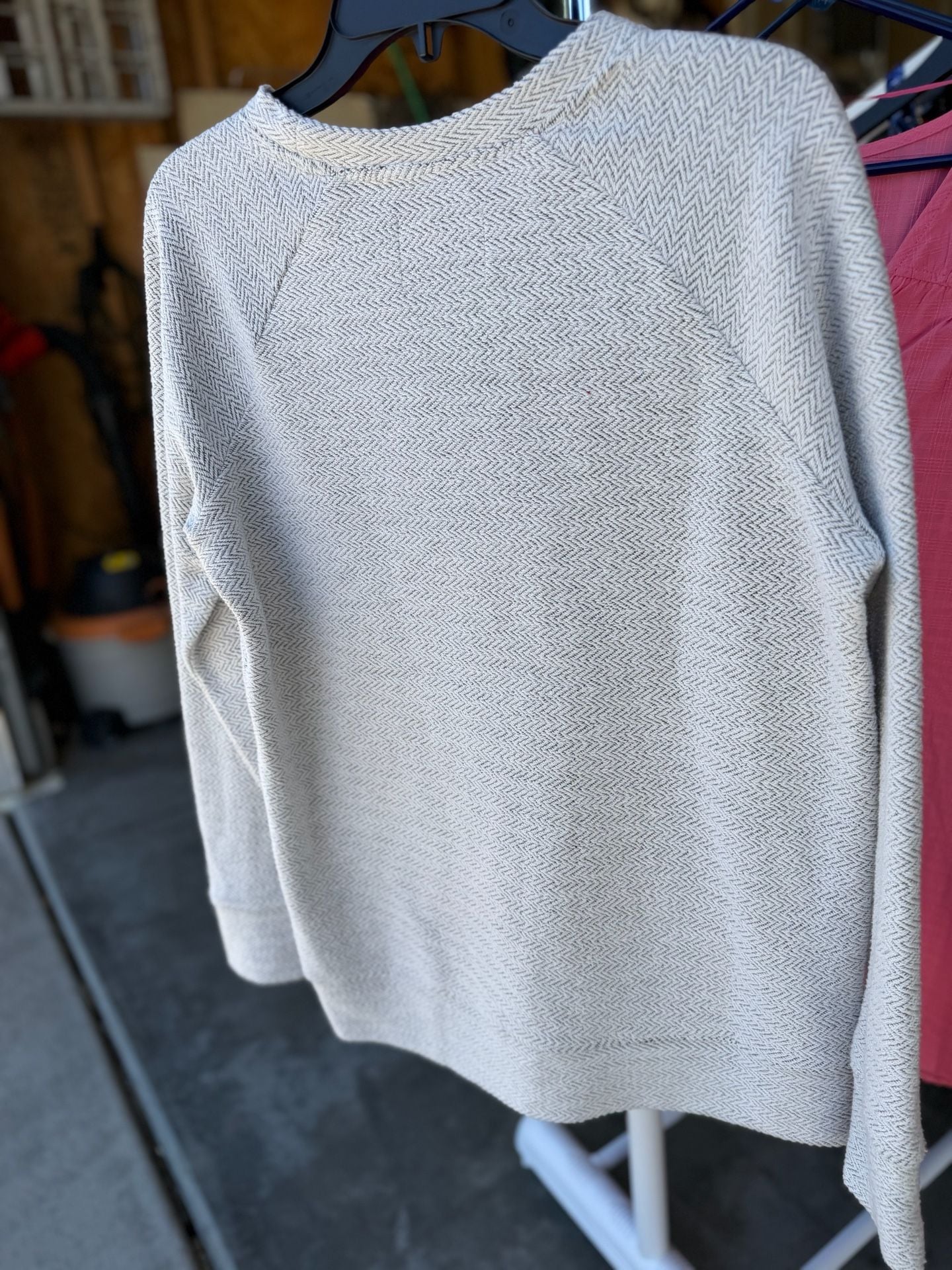 Champion Authentic Athleticwear Gray Herringbone Crewneck Sweatshirt Medium 4
