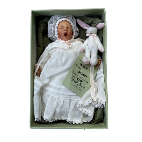 Shoe Box Babies Limited Edition Wendy Doll #79/800 with Bunny